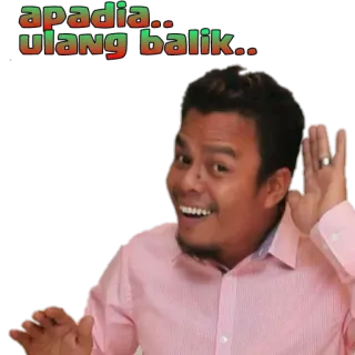 😲 apadia.. ulang balik.. persona, ascolto, divertente, espressione, malese, indonesiano, sticker whatsapp sticker