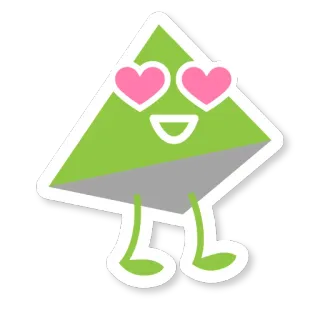 😍 sticker, cartone animato, occhi a cuore, carino, personaggio, amore, dolce telegram sticker