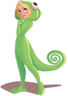 🦎 Rapunzel Tangled Рапунцель, Рапунцель: Запутанная история, хамелеон, Паскаль, Дисней, принцесса telegram sticker
