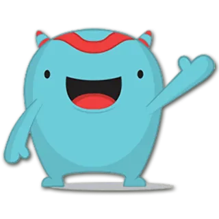 🙋 만화, 괴물, 귀여운, 캐릭터, 친근한, 블롭 telegram sticker