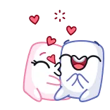 😘 pillow, love, cartoon, cute, hearts, kiss telegram sticker