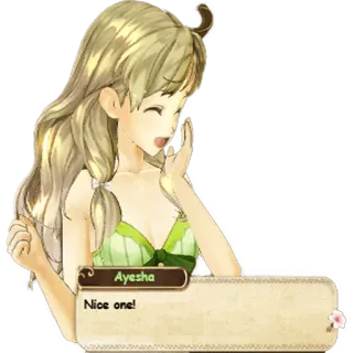 😁 Ayesha Nice one! anime, girl, smile, happy, character, Ayesha whatsapp sticker