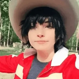 🥄 cosplay, cowboy, hat, portrait, person, outdoors whatsapp sticker