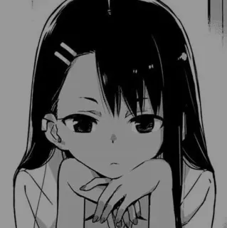 ➰ Anime, Manga, Mädchen, Süß, Schmollen, Porträt telegram sticker