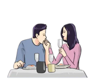 💑 casal, jantar, romance, encontro, amor, relacionamento telegram sticker