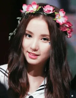 🌸 mulher, flores, retrato, menina, beleza, coroa de flores telegram sticker