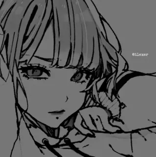 🎵 silexer Anime, Manga, Meisje, Kunst, Portret telegram sticker