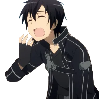 😴 Kirito Sword Art Online Anime, Sword Art Online, Kirito, Spadaccino Nero, Realtà Virtuale, Manga telegram sticker