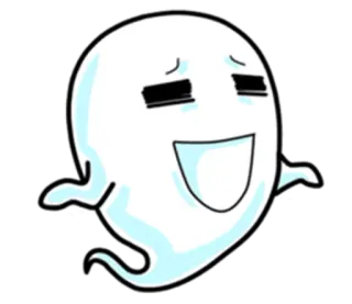 🤷 spook, schattig, cartoon, geest, halloween telegram sticker