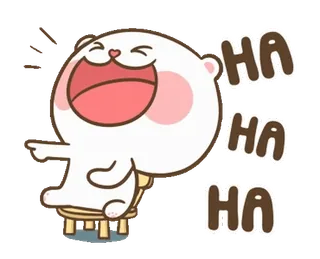 🤣 HA HA HA rire, chat, joyeux, drôle, dessin animé, sticker whatsapp sticker