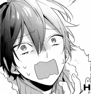 ❤ Anime, Manga, verängstigt, geschockt, Gesichtsausdruck telegram sticker