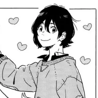 🥰 anime, character, hearts, manga, portrait telegram sticker