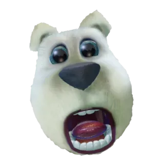 🐼 dog, white, animal, cartoon whatsapp sticker