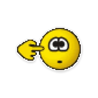 🤪 chỉ, mặt, biểu tượng cảm xúc, vàng, pixel telegram sticker