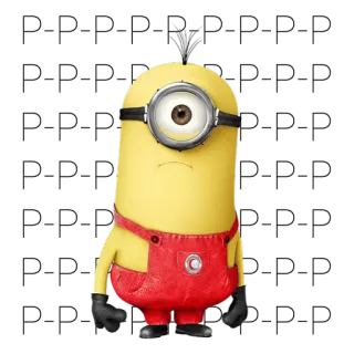 👿 Minion Despicable Me cartoon, yellow, one-eyed, funny, minions telegram sticker