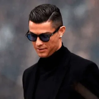 🖤 Cristiano Ronaldo 足球, 运动员, 运动, 太阳镜 telegram sticker