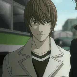 ⚖ Light Yagami Death Note Anime, Manga, Lumière, Mort, Note telegram sticker