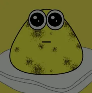 🌟 Pou Pou, Videogame, Digitaal huisdier, Cartoon, Mobiele game whatsapp sticker