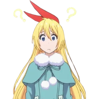 ❓ Chitoge Kirisaki Nisekoi Anime, Chitoge, Nisekoi, Fragezeichen, Süß, Mädchen whatsapp sticker