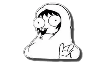 🤕 漫画, ウサギ, イラスト, キャラクター, 面白い, ステッカー, 可愛い, 絵 telegram sticker