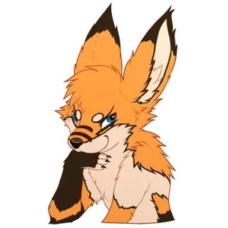 😏 rubah, furry, oranye, binatang, lucu telegram sticker