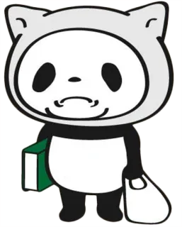 ☹️ Panda, Binatang, Kawaii, Lucu, Kartun, Stiker whatsapp sticker