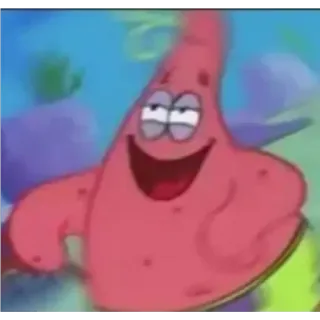 😂 Patrick Star Spongebob Squarepants cartoon, sea star, pink, funny, smiling telegram sticker