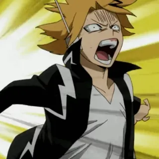 ⚡️ Denki Kaminari My Hero Academia Anime, My Hero Academia, Denki Kaminari, Personaje, Manga whatsapp sticker