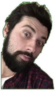😵 homem, barba, retrato, pessoa, rosto, masculino telegram sticker