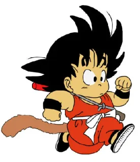 🏃 Goku Dragon Ball 애니메이션, 드래곤볼, 손오공, 만화, 캐릭터, 어린 오공 telegram sticker