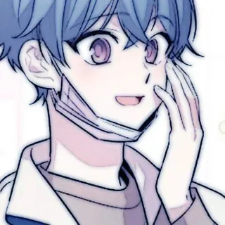 🤖 Anime, Schattig, Man, Jongen, Masker, Portret telegram sticker