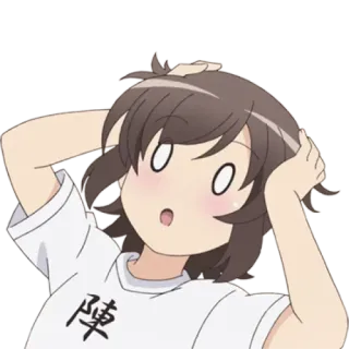 😯 陳 anime, surprised, character, manga, japanese telegram sticker