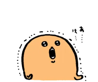 😺 はあ shock, sorpreso, emozione, cartone animato, blob, giapponese telegram sticker