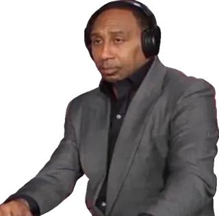 😐 Stephen A. Smith Stephen A. Smith, ESPN, sports commentator, meme, portrait telegram sticker