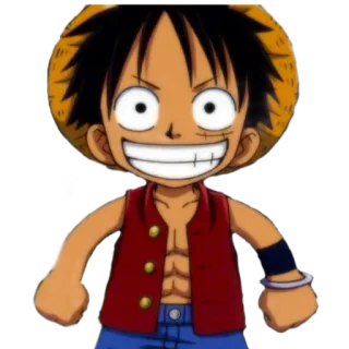 😁 Luffy One Piece anime, cartoon, monkey d luffy, one piece, pirate, adventure telegram sticker