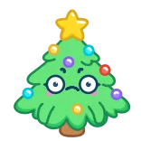 😡 pohon natal, kartun, natal, pohon, liburan telegram sticker