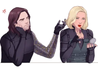 💄 Black Widow Marvel Black Widow, Natasha Romanoff, Marvel, sticker, superhero, avengers, bucky barnes, winter soldier telegram sticker