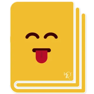 📔 libro, emoji, lengua, divertido, dibujos animados, cuadrado telegram sticker