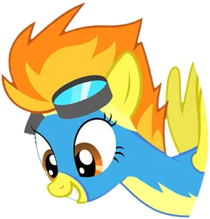 😃 Spitfire My Little Pony pony, cartoon, Spitfire, My Little Pony, pegasus, animation whatsapp sticker