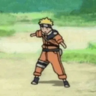 🦊 Naruto Anime, Naruto, Ninja, Kreskówka, Śmieszne, Taniec telegram sticker