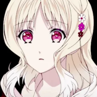 🗝 Anime, Fille, Portrait, Dessin animé, Illustration whatsapp sticker