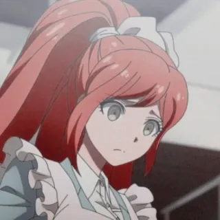 🌟 Sonia Nevermind Danganronpa アニメ, 漫画, キャラクター, 女の子, メイド, ピンク髪, ダンガンロンパ, ソニア・ネヴァーマインド whatsapp sticker