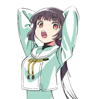 😫 Anime, Chica, Personaje, Dibujo animado, Uniforme escolar, Femenina telegram sticker