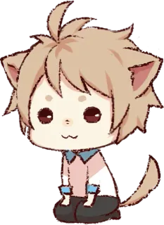 🐶 кот, аниме, чиби, милый, каваий, животное telegram sticker