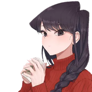 🥰 Komi Shouko Komi Can't Communicate Anime, Komi, Süß, Mädchen, Komi kann nicht kommunizieren, Chibi, Aufkleber telegram sticker