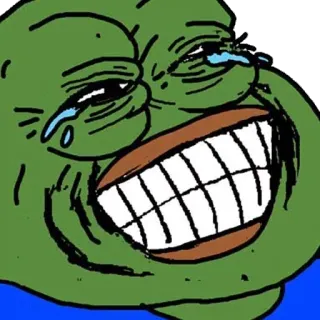 😂 Pepe the Frog Pepe, Kikker, Meme, Lachen, Huilend whatsapp sticker