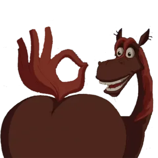 👌 ngựa, ok, động vật, hoạt hình telegram sticker