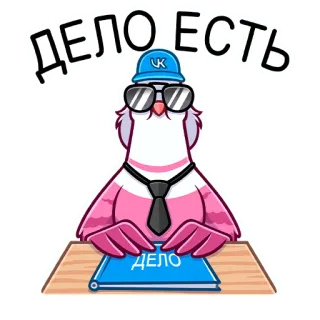 😎 ДЕЛО ЕСТЬ vogel, duif, bureau, boek whatsapp sticker