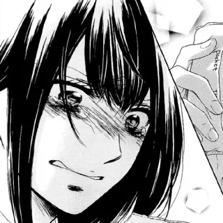 🖤 Packet Tissue angustiado, triste, chorando, mangá, anime, lenço de papel telegram sticker
