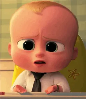 😕 Boss Baby The Boss Baby Baby, Chef, Cartoon, Anzug whatsapp sticker